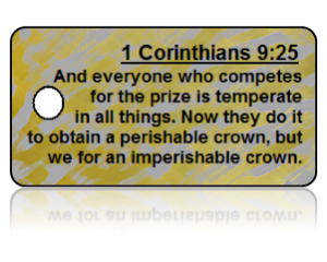 1 Corinthians 9:25 Bible Scripture Key Tags