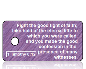 1 Timothy 6 vs 12 - Purple Texture Fabric