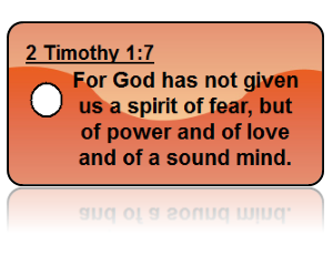 2 Timothy 1:7 Bible Scripture Orange Key Tags