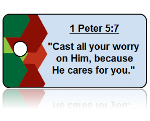 1 Peter 5:7 Bible Scripture Key Tags