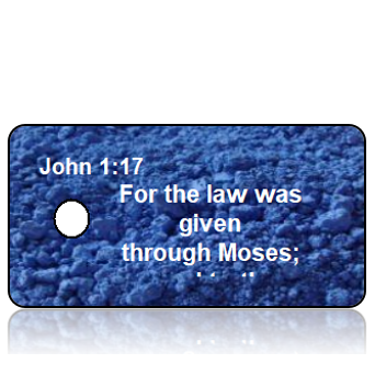 ScriptureTagAA56 - John 1 vs 17 - Blue Rug