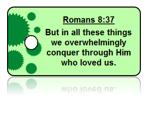 Romans 8:37 Bible Scripture Key Tag