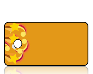Create Design Key Tags Stars Spirals Orange Background