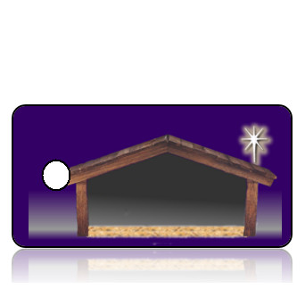 ScriptureTagBlankC8 - Manger Christmas Purple