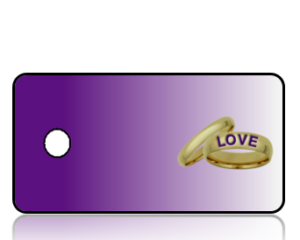 Create Design Key Tags Wedding Rings Purple Background
