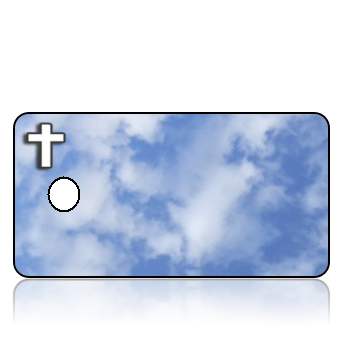 ScriptureTagBlankD5 - Build IT - Blue Clouds White Cross