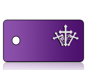 Create Design Key Tags Purple Background Three White Crosses