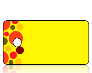 Create Design Key Tags Bright Yellow Background Fun Colored Circles