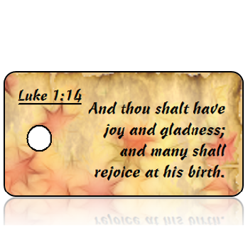 ScriptureTagC3 - Luke 1 vs 14 - Antique Advent Stars