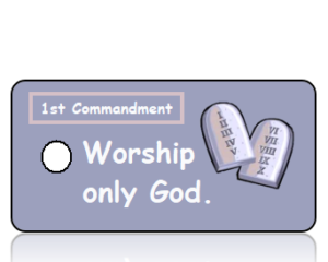 1st Commandment Key Tag
