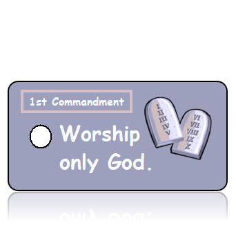 ScriptureTagCO1T -1st Commandment - Stone Commandment Scroll