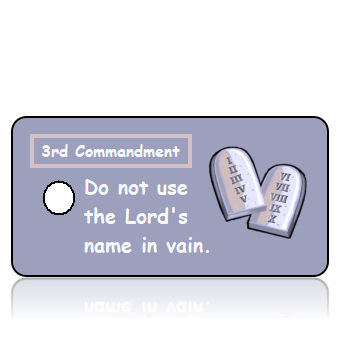 ScriptureTagCO3T - 3rd Commandment - Stone Commandment Scroll