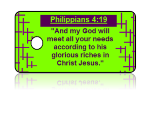 Philippians 4:19 Bible Scripture Key Tags