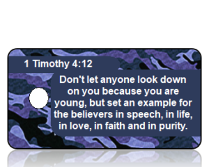 1 Timothy 4:12 Bible Scripture Key Tag