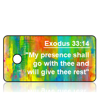 ScriptureTagD32 - KJV - Exodus 33 vs 14 - Abstract Multi-color Background