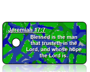 Jeremiah 17 vs 7 - Green & Blue Paint Splatter