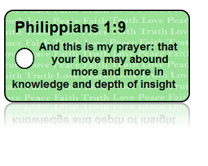 Philippians 1:9 Bible Scripture Key Tags