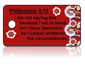 Philippians 4:11 Bible Scripture Key Tags