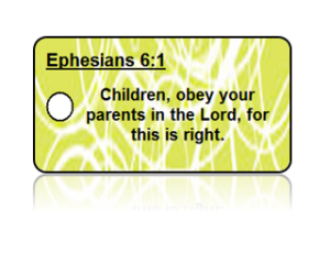 Ephesians 6:1 Bible Scripture Key Tags