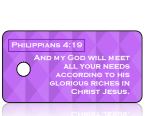 Philippians 4 vs 19 - Purple Diamonds