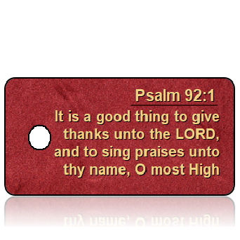 ScriptureTagT1 - Psalm 92 vs 1 - KJV - Red Velvet Background