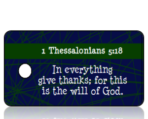 1 Thessalonians 5:18 Holiday Scripture Key Tag