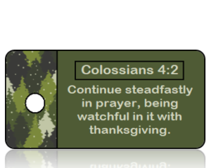 Colossians 4 vs 2 - Forest Green Tree Border