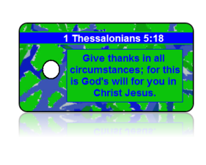 1 Thessalonians 5:18 Holiday Scripture Key Tags