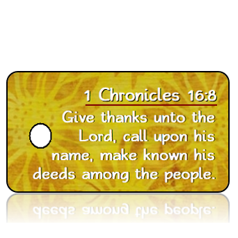 ScriptureTagT31 - ESV - 1 Chronicles 16 vs 8 - Golden Sunflowers