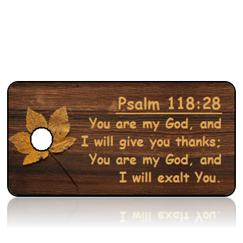 ScriptureTagT7 - NLT - Psalm 118 vs 28 - Wood Panel with Gold Leaf