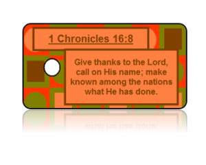 1 Chronicles 16:8 Holiday Scripture Modern Key Tags