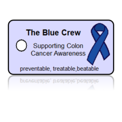 Blue Crew Colon Cancer Awareness Key Tags (Pack of 3) – Share-IT! Tags