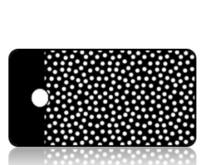 Create Design Key Tags Black loaded White Dots