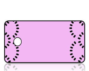 Create Design Key Tags Pink Black Dash Circles