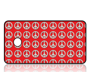 Create Design Key Tags White Peace Signs Red Background
