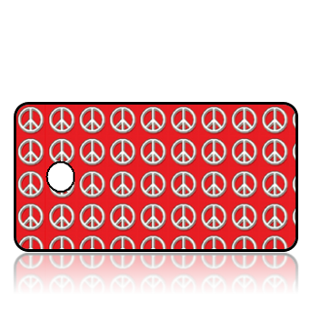BuildITA110 - Build IT - White Peace Sign Red Background