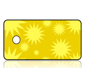 Create Design Key Tags Modern Sun Yellow Two Tone