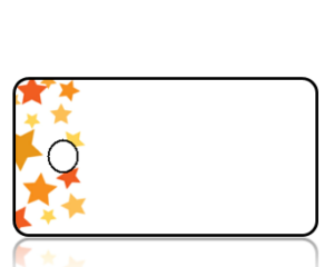 Create Design Key Tags Orange Stars White Background