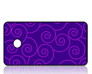 Create Design Key Tags Purple Background Pink Swirls