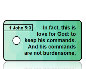 1 John 5:3 Bible Scripture Key Tags