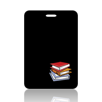 BagTagE01 - Build IT - Education Books on Black Background