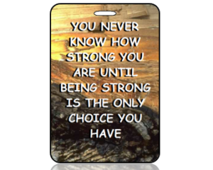 Be Strong Bag Tags