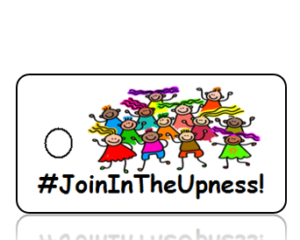 Join In the Upness Hashtag Key Tag