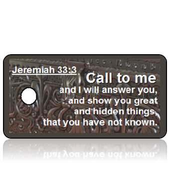 ScriptureTagD103 - ESV - Jeremiah 33 vs 3 - Antique Treasure Chest