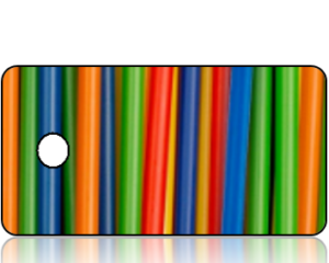Create Design Key Tag Colorful Straws