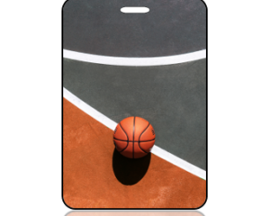 Basketball Court Background Sports Bag Tag