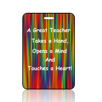 BagTagE05 - Teacher Quote - Multicolor Background