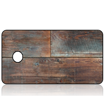 BuildITB81 - BuildIT - Reclaimed Wood Brown Blue Hues Design Key Tag