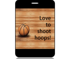Love to Shoop Hoops Basketball Bag Tag - Main Image