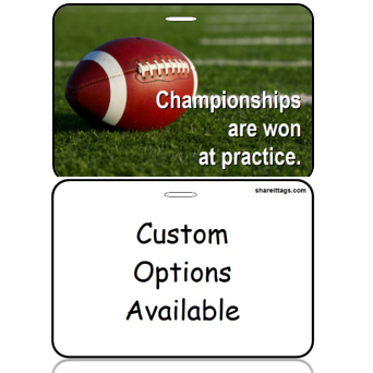 BagTag16-CO - Football - Champtionships Won at Practice - Custom Options